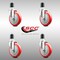 Service Caster 5 Inch 316SS Red Polyurethane Swivel 1-3/4 Inch Expanding Stem Caster Set SCC SCC-SS316EX20S514-PPUB-RED-134-4 - alternate 3